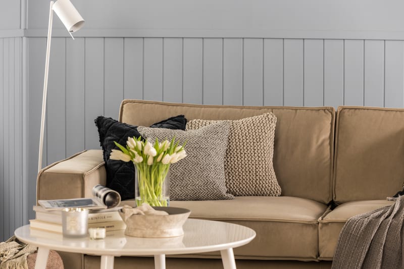 Cloudia Sammetssoffa 4-sits - Beige - Möbler - Soffa - Sammetssoffa