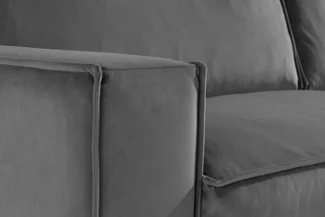 Cloudia Sammetssoffa 4-sits - Ljusgrå - Möbler - Soffa - Sammetssoffa