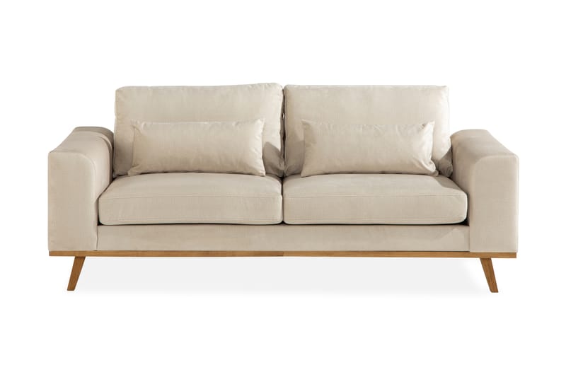 Copenhagen 2-sits Sammetssoffa - Beige - Sammetssoffa - 2 sits soffa