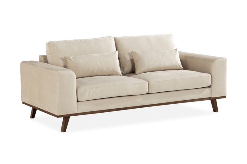 Copenhagen 2-sits Sammetssoffa - Beige - Sammetssoffa - 2 sits soffa