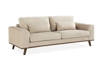 Copenhagen 3-sits Sammetssoffa - Beige - Möbler - Soffa - Sammetssoffa