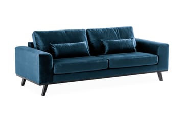 Copenhagen 3-sits Sammetssoffa - Blå - Möbler - Soffa - Sammetssoffa