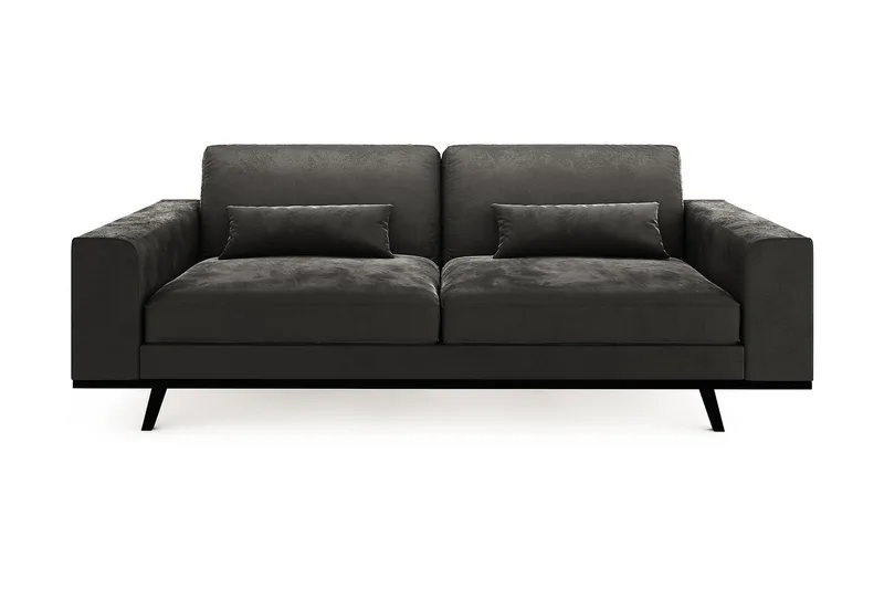 Copenhagen 3-sits Sammetssoffa - Mörkgrå - Möbler - Soffa - Sammetssoffa