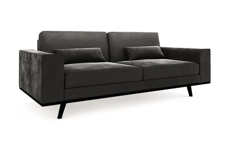 Copenhagen 3-sits Sammetssoffa - Mörkgrå - Möbler - Soffa - Sammetssoffa