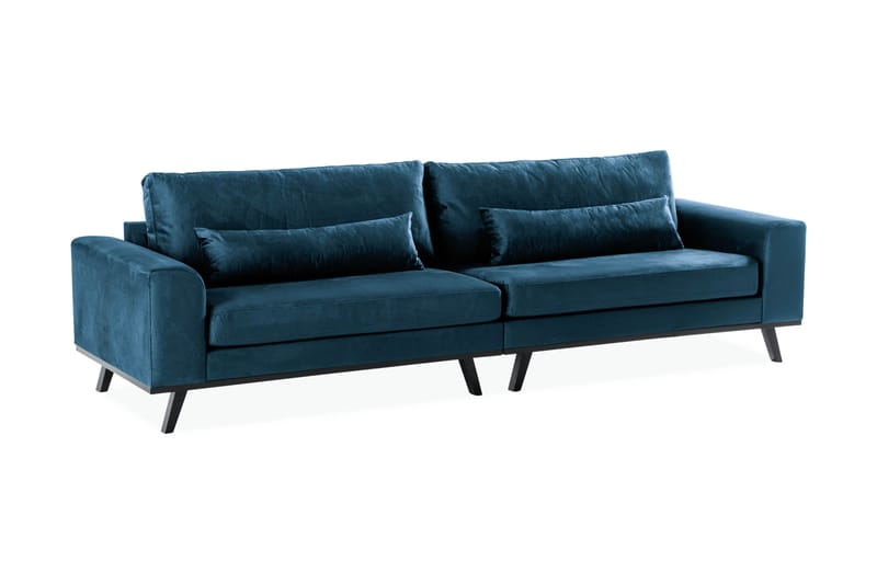 Copenhagen 4-sits Sammetssoffa - Blå - Möbler - Soffa - Sammetssoffa