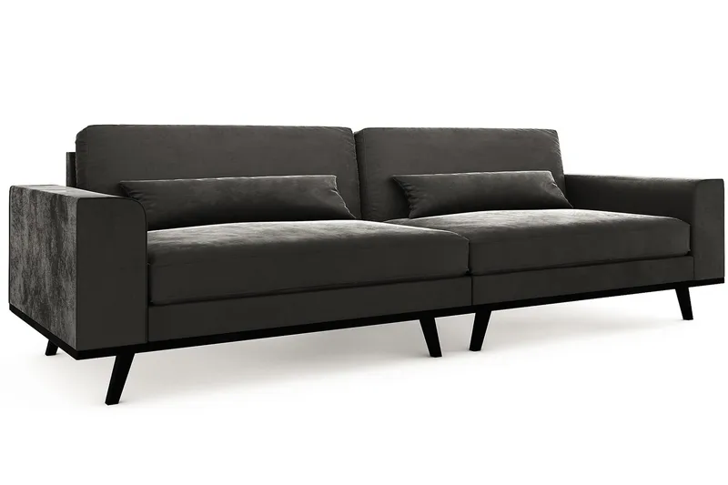 Copenhagen 4-sits Sammetssoffa - Mörkgrå - Möbler - Soffa - Sammetssoffa