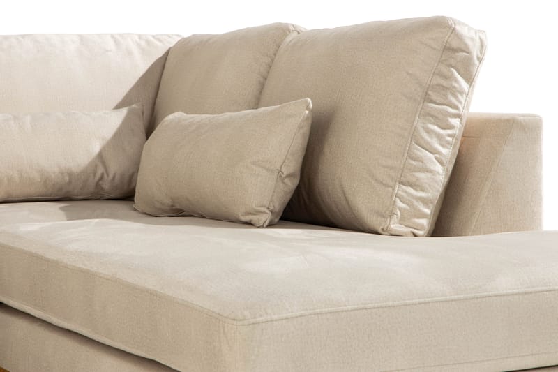 Copenhagen 5-sits Högervänd U-formad Soffa med Divan och Schäslong i Sammet - Beige - Möbler - Soffa - Sammetssoffa