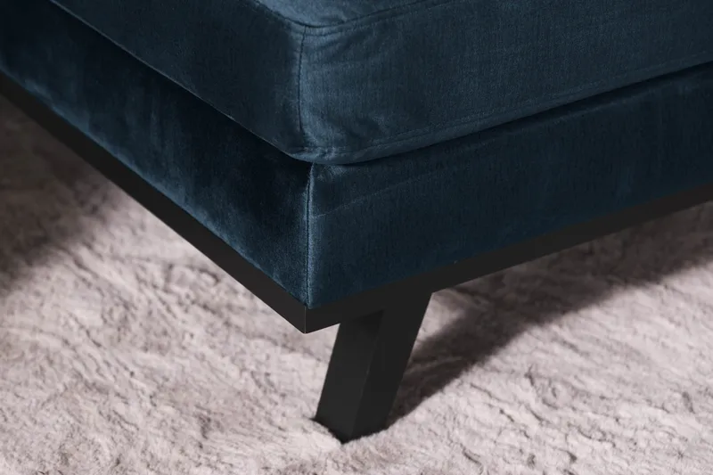 Copenhagen 5-sits Högervänd U-formad Soffa med Divan och Schäslong i Sammet - Blå - Möbler - Soffa - Sammetssoffa