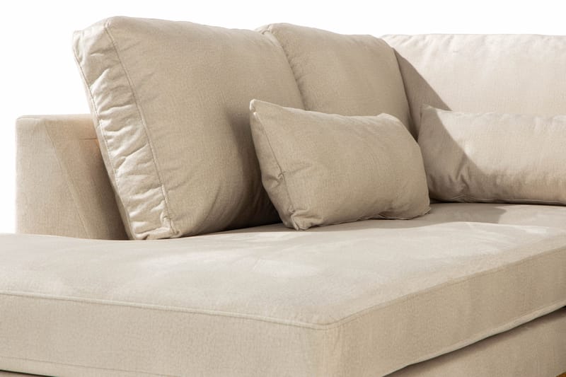 Copenhagen 5-sits Vänstervänd U-formad Soffa med Divan och Schäslong i Sammet - Beige - Möbler - Soffa - Sammetssoffa