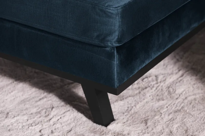 Copenhagen 5-sits Vänstervänd U-formad Soffa med Divan och Schäslong i Sammet - Blå - Möbler - Soffa - Sammetssoffa