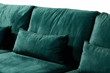 Copenhagen 5-sits Vänstervänd U-formad Soffa med Divan och Schäslong i Sammet - Grön - Möbler - Soffa - Sammetssoffa