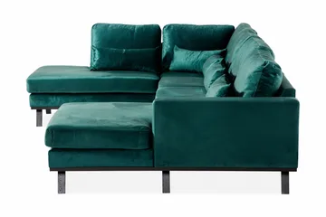 Copenhagen 5-sits Vänstervänd U-formad Soffa med Divan och Schäslong i Sammet - Grön - Möbler - Soffa - Sammetssoffa