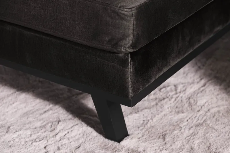 Copenhagen 5-sits Vänstervänd U-formad Soffa med Divan och Schäslong i Sammet - Mörkgrå - Möbler - Soffa - Sammetssoffa