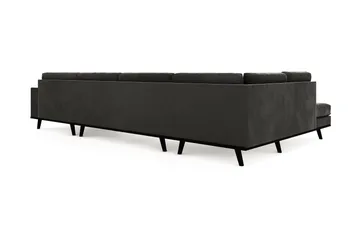 Copenhagen 5-sits Vänstervänd U-formad Soffa med Divan och Schäslong i Sammet - Mörkgrå - Möbler - Soffa - Sammetssoffa