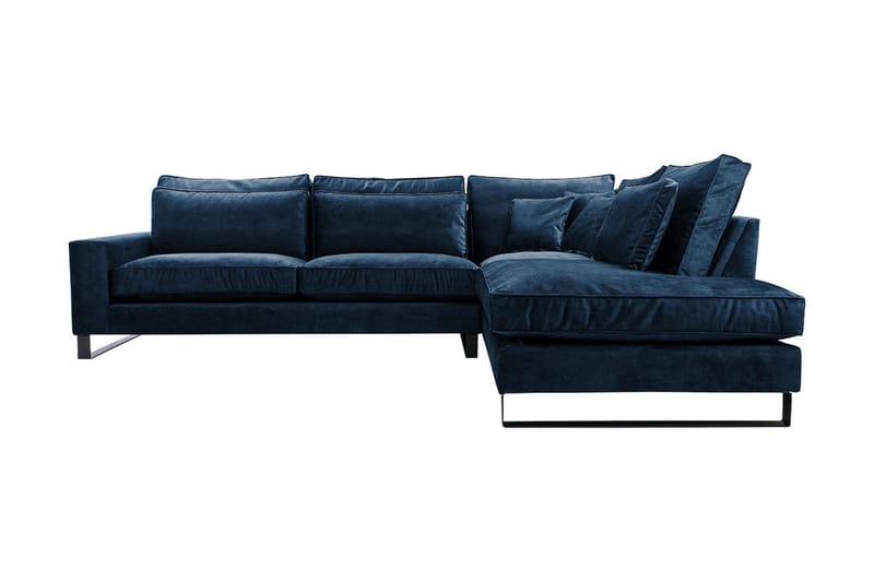 Corblack 2-sits Soffa - Blå - Divansoffor & schäslongsoffa - Sammetssoffa - 3 sits soffa med divan