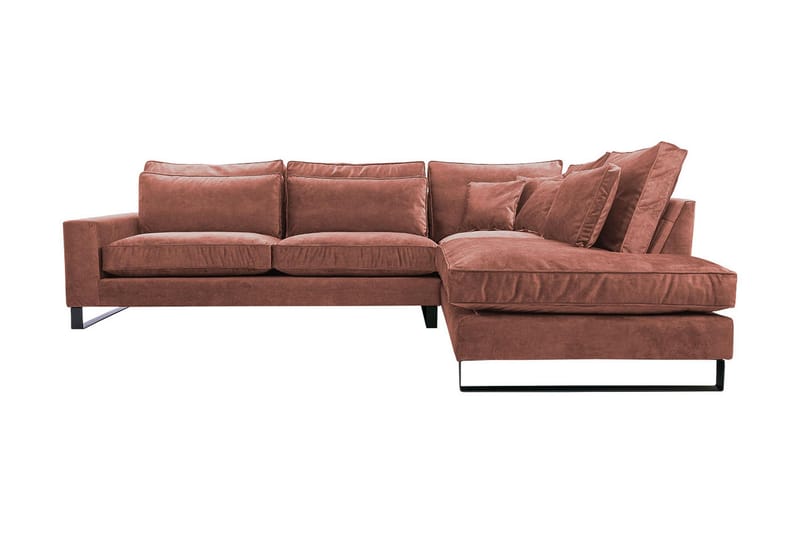 Corblack 2-sits Soffa - Rosa - Divansoffor & schäslongsoffa - Sammetssoffa - 3 sits soffa med divan
