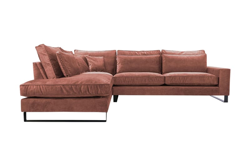 Corblack 2-sits Soffa - Rosa - Divansoffor & schäslongsoffa - Sammetssoffa - 3 sits soffa med divan