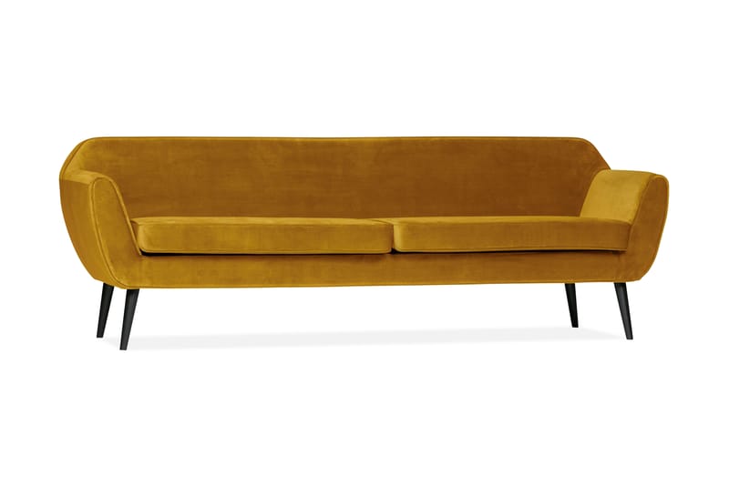 Corollos Sammetssoffa - Ochre - Sammetssoffa - 3 sits soffa