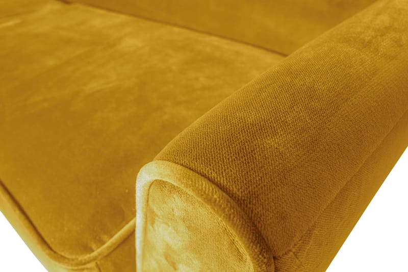 Corollos Sammetssoffa - Ochre - Sammetssoffa - 3 sits soffa