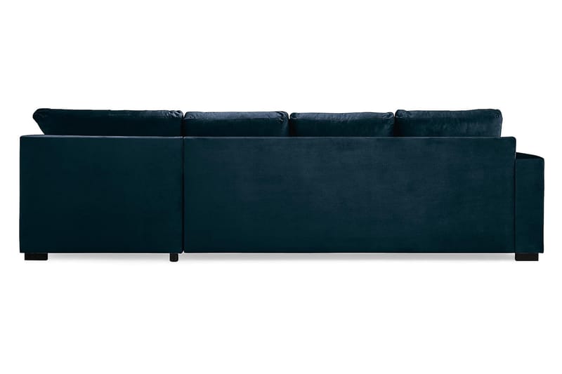 Crazy 4-sits Högervänd U-formad Large Soffa med Divan och Schäslong i Sammet - Blå - Möbler - Soffa - U-soffa