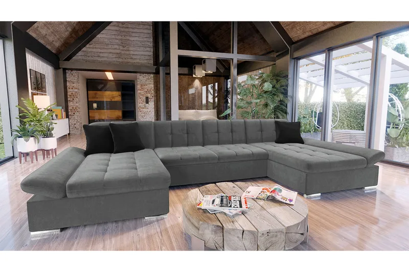 Dewitt 4-sits Hörnsoffa - Möbler - Soffa - Sammetssoffa