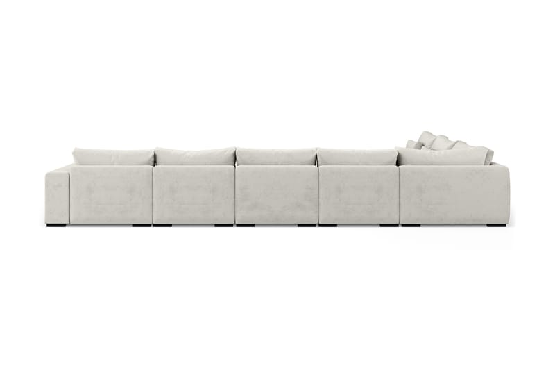 Dubai U-modulsoffa Large med Divan Höger Sammet - Vit - Möbler - Soffa - Sammetssoffa