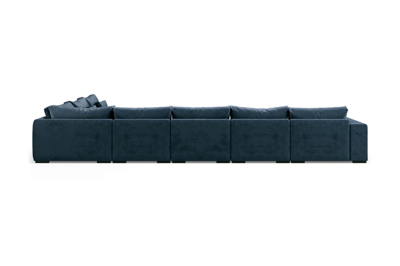 Dubai U-modulsoffa Large med Divan Vänster Sammet - Blå - Möbler - Soffa - Sammetssoffa
