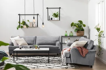 Howard soffa utan divan & schäslong Bloomington Howard Classic Sammetssoffa 3,5-sits Vera 2, Grå Sammet - Möbler - Soffa - 3 sits soffa