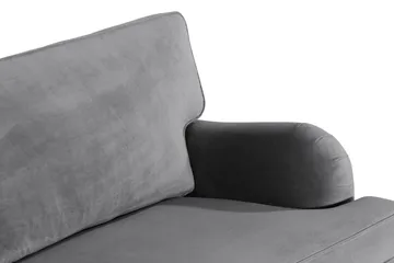 Howard soffa utan divan & schäslong Bloomington Howard Classic Sammetssoffa 3,5-sits Vera 2, Grå Sammet - Möbler - Soffa - 3 sits soffa