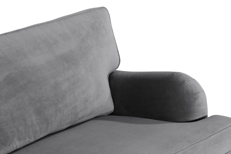 Howard soffa utan divan & schäslong Bloomington Howard Classic Sammetssoffa 3,5-sits Vera 2, Grå Sammet - Möbler - Soffa - 3 sits soffa