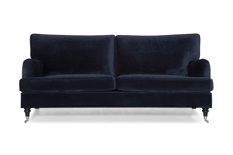 Howard soffa utan divan & schäslong Bloomington Howard Classic Sammetssoffa 3,5-sits Vera 4, Blå Sammet