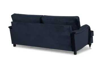 Howard soffa utan divan & schäslong Bloomington Howard Classic Sammetssoffa 3,5-sits Vera 4, Blå Sammet - Möbler - Soffa - 3 sits soffa