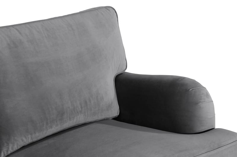 Howard soffa utan divan & schäslong Bloomington Howard Classic Sammetssoffa 3-sits Vera 2, Grå Sammet - Möbler - Soffa - 3 sits soffa