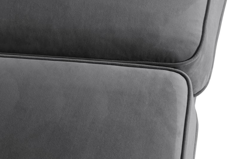 Howard soffa utan divan & schäslong Bloomington Howard Classic Sammetssoffa 3-sits Vera 2, Grå Sammet - Möbler - Soffa - 3 sits soffa