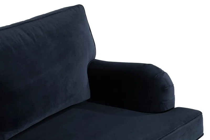 Howard soffa utan divan & schäslong Bloomington Howard Classic Sammetssoffa 3-sits Vera 4, Blå Sammet - Möbler - Soffa - 3 sits soffa