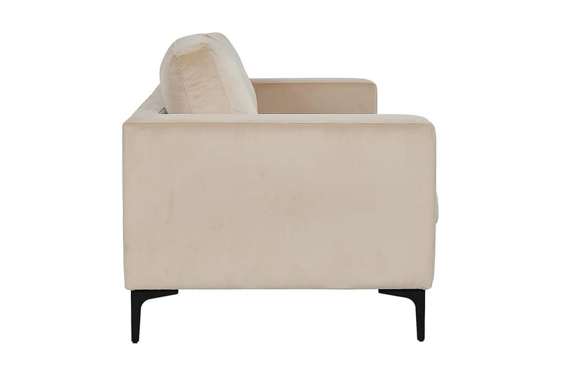 Johana 3-sits Sammetssoffa - Beige - Sammetssoffa - 3 sits soffa