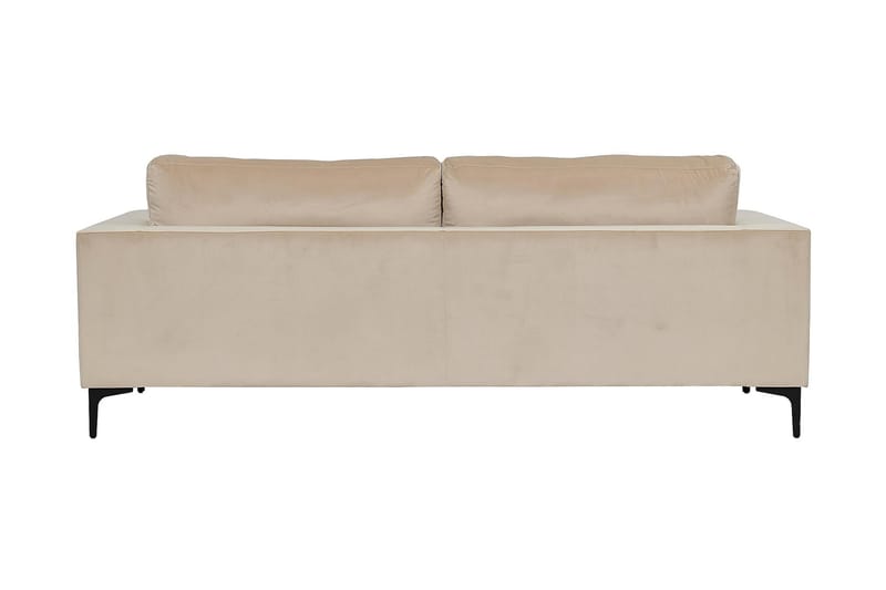 Johana 3-sits Sammetssoffa - Beige - Sammetssoffa - 3 sits soffa