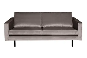 Lissbon 2,5-sits Sammetssoffa - Taupe - Möbler - Soffa - Sammetssoffa