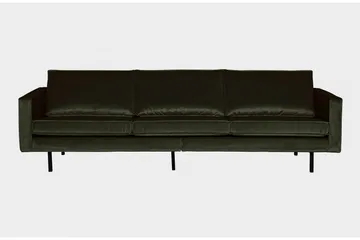 Lissbon 3-sits Rektangulär Sammetssoffa - Grön - Möbler - Soffa - Sammetssoffa