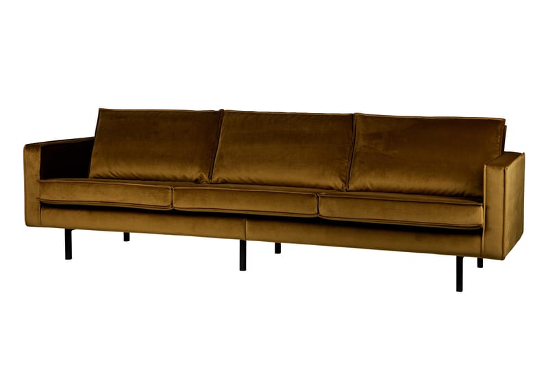 Lissbon 3-sits Sammetssoffa - Gul - Möbler - Soffa - Sammetssoffa