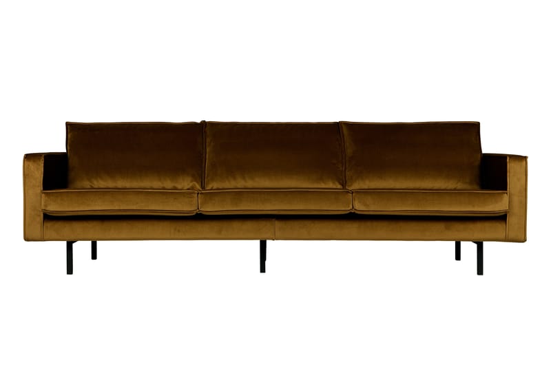 Lissbon 3-sits Sammetssoffa - Gul - Möbler - Soffa - Sammetssoffa