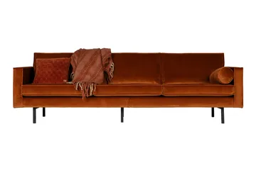 Lissbon 3-sits Sammetssoffa - Rost - Möbler - Soffa - Sammetssoffa