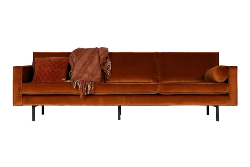 Lissbon 3-sits Sammetssoffa - Rost - Möbler - Soffa - Sammetssoffa