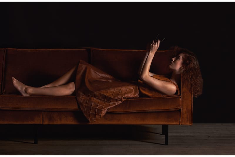 Lissbon 3-sits Sammetssoffa - Rost - Möbler - Soffa - Sammetssoffa