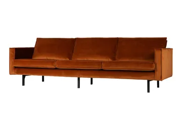 Lissbon 3-sits Sammetssoffa - Rost - Möbler - Soffa - Sammetssoffa
