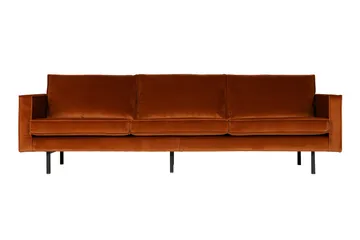 Lissbon 3-sits Sammetssoffa - Rost - Möbler - Soffa - Sammetssoffa