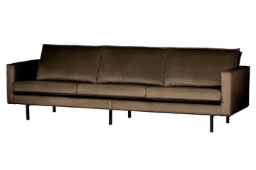 Lissbon 3-sits Sammetssoffa - Taupe - Möbler - Soffa - Sammetssoffa