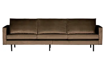 Lissbon 3-sits Sammetssoffa - Taupe - Möbler - Soffa - Sammetssoffa