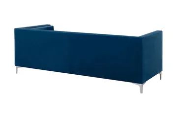 Llawhaden Rektangulär Chesterfield Sammetssoffa 211 cm - Blå - Möbler - Soffa - Sammetssoffa