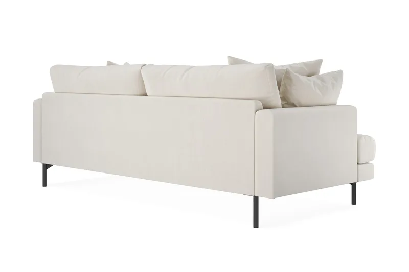 Menard 4-sits Djup Sammetssoffa - Krämvit - Möbler - Soffa - Sammetssoffa